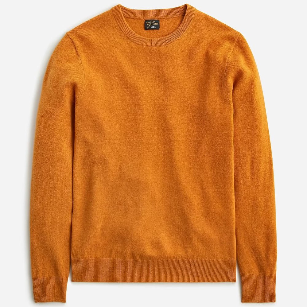 NWT J Crew 100% Cashmere Crewneck Sweater in Copper Brown (Various Sizes)